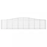 2 db íves horganyzott vas gabion kosár 400x50x80/100 cm