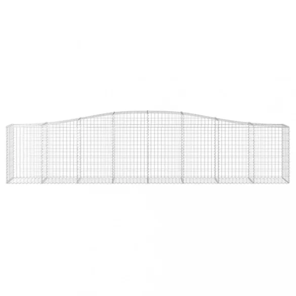 2 db íves horganyzott vas gabion kosár 400x50x80/100 cm
