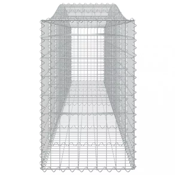 3 db íves horganyzott vas gabion kosár 400x50x80/100 cm