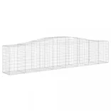 6 db íves horganyzott vas gabion kosár 400x50x80/100 cm
