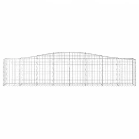 6 db íves horganyzott vas gabion kosár 400x50x80/100 cm