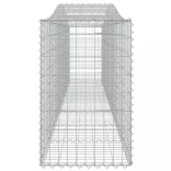 6 db íves horganyzott vas gabion kosár 400x50x80/100 cm