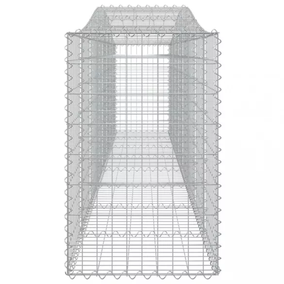 6 db íves horganyzott vas gabion kosár 400x50x80/100 cm