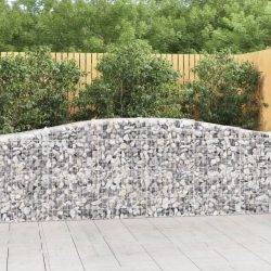 7 db íves horganyzott vas gabion kosár 400x50x80/100 cm