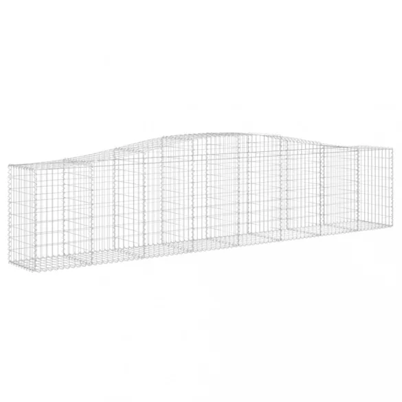 7 db íves horganyzott vas gabion kosár 400x50x80/100 cm