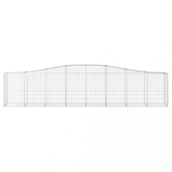 7 db íves horganyzott vas gabion kosár 400x50x80/100 cm