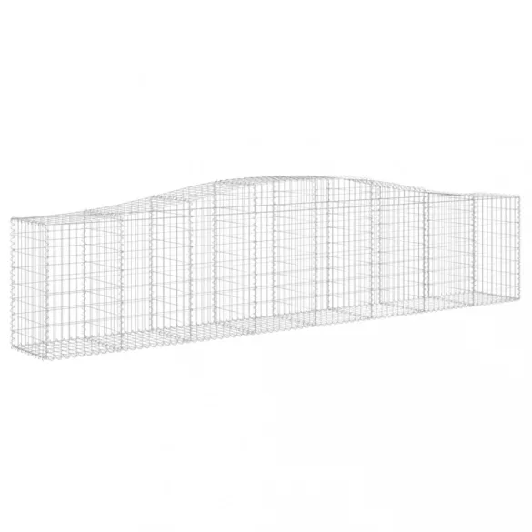 9 db íves horganyzott vas gabion kosár 400x50x80/100 cm