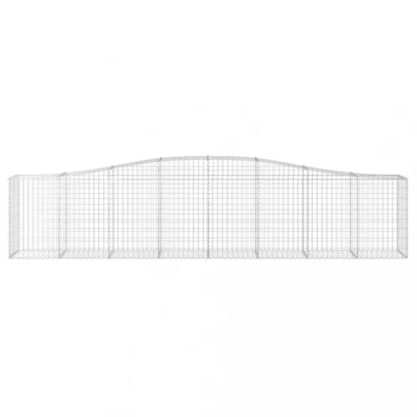 9 db íves horganyzott vas gabion kosár 400x50x80/100 cm