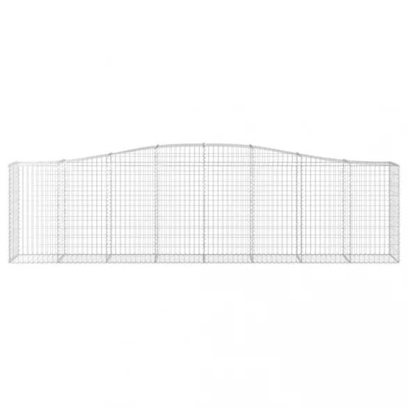 2 db íves horganyzott vas gabion kosár 400x50x100/120 cm