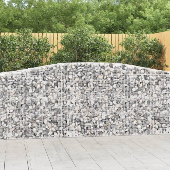 3 db íves horganyzott vas gabion kosár 400x50x100/120 cm