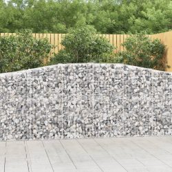 4 db íves horganyzott vas gabion kosár 400x50x100/120 cm