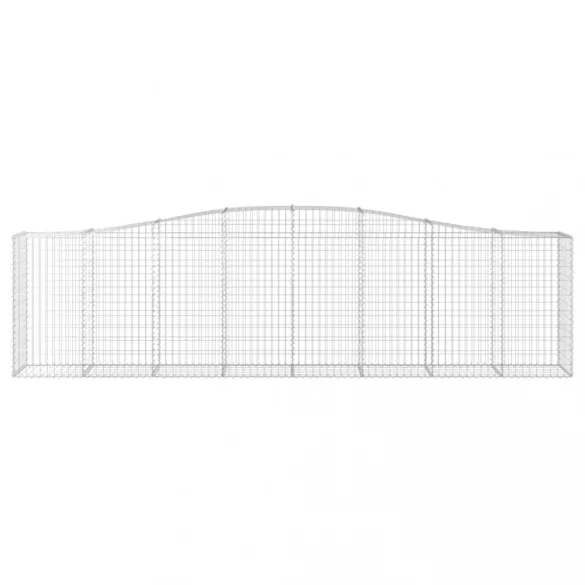 4 db íves horganyzott vas gabion kosár 400x50x100/120 cm