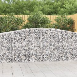 5 db íves horganyzott vas gabion kosár 400x50x100/120 cm