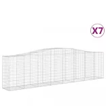 7 db íves horganyzott vas gabion kosár 400x50x100/120 cm