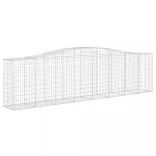7 db íves horganyzott vas gabion kosár 400x50x100/120 cm