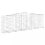 2 db íves horganyzott vas gabion kosár 400x50x120/140 cm