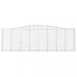 2 db íves horganyzott vas gabion kosár 400x50x120/140 cm