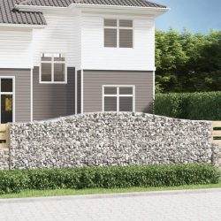 4 db íves horganyzott vas gabion kosár 400x50x120/140 cm