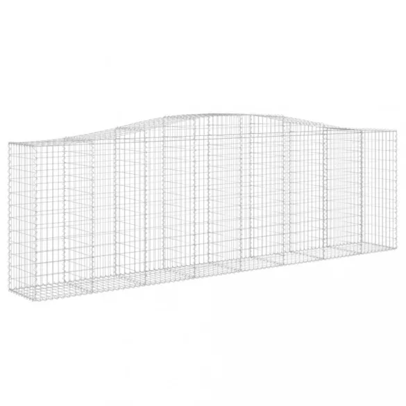 4 db íves horganyzott vas gabion kosár 400x50x120/140 cm