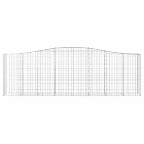 5 db íves horganyzott vas gabion kosár 400x50x120/140 cm