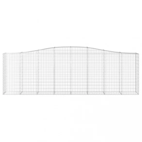 6 db íves horganyzott vas gabion kosár 400x50x120/140 cm