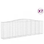 7 db íves horganyzott vas gabion kosár 400x50x120/140 cm