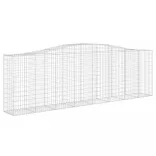 9 db íves horganyzott vas gabion kosár 400x50x120/140 cm