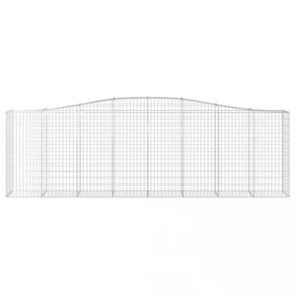 9 db íves horganyzott vas gabion kosár 400x50x120/140 cm