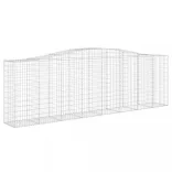 15 db íves horganyzott vas gabion kosár 400x50x120/140 cm