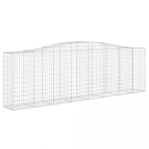 15 db íves horganyzott vas gabion kosár 400x50x120/140 cm