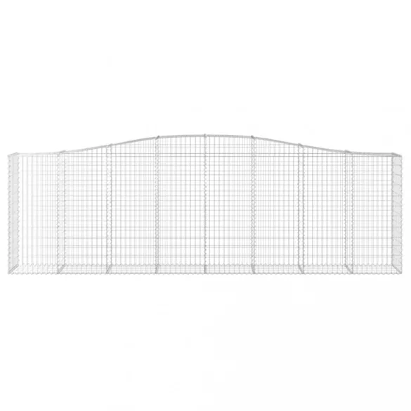 15 db íves horganyzott vas gabion kosár 400x50x120/140 cm