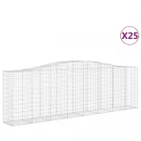 25 db íves horganyzott vas gabion kosár 400x50x120/140 cm