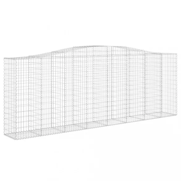 4 db íves horganyzott vas gabion kosár 400x50x140/160 cm