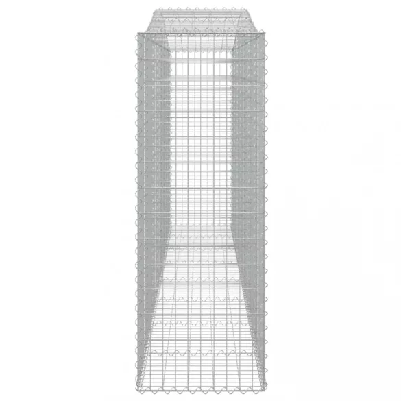 4 db íves horganyzott vas gabion kosár 400x50x140/160 cm