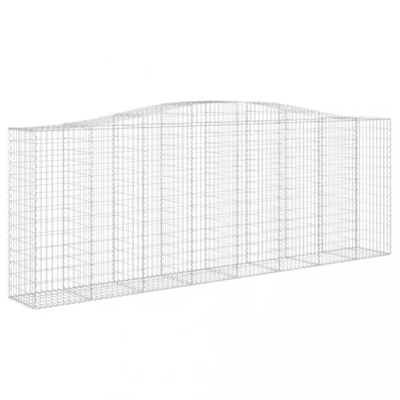 7 db íves horganyzott vas gabion kosár 400x50x140/160 cm