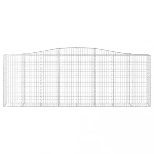 7 db íves horganyzott vas gabion kosár 400x50x140/160 cm