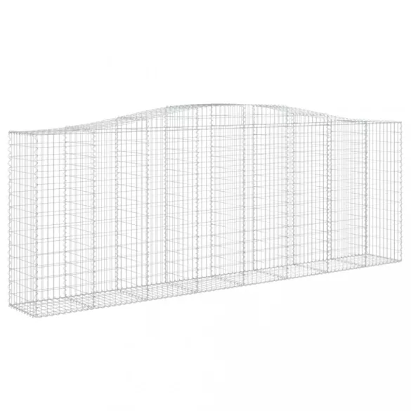 8 db íves horganyzott vas gabion kosár 400x50x140/160 cm