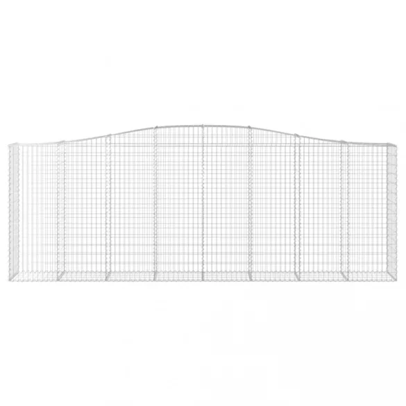15 db íves horganyzott vas gabion kosár 400x50x140/160 cm