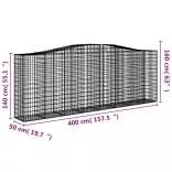 25 db íves horganyzott vas gabion kosár 400x50x140/160 cm