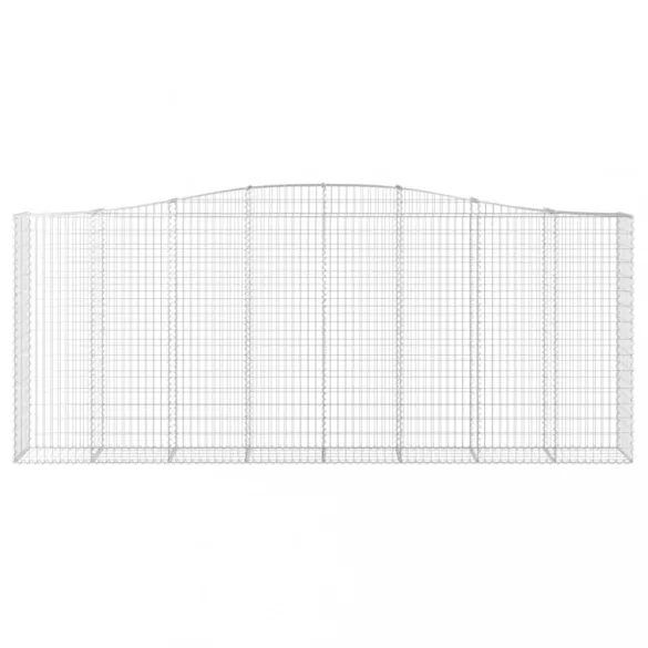 2 db íves horganyzott vas gabion kosár 400x50x160/180 cm
