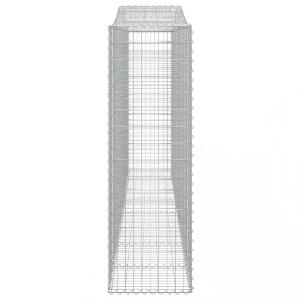 2 db íves horganyzott vas gabion kosár 400x50x160/180 cm