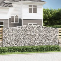 6 db íves horganyzott vas gabion kosár 400x50x160/180 cm