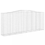 6 db íves horganyzott vas gabion kosár 400x50x160/180 cm
