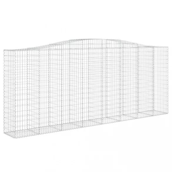 6 db íves horganyzott vas gabion kosár 400x50x160/180 cm