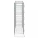 6 db íves horganyzott vas gabion kosár 400x50x160/180 cm