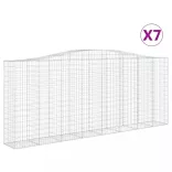 7 db íves horganyzott vas gabion kosár 400x50x160/180 cm
