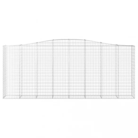 7 db íves horganyzott vas gabion kosár 400x50x160/180 cm
