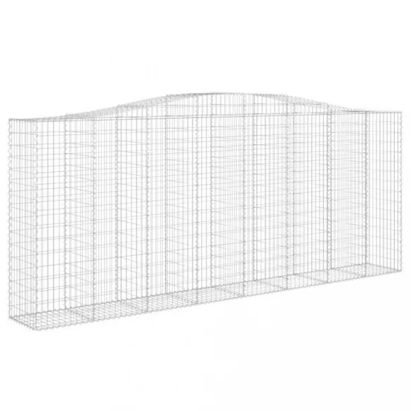 9 db íves horganyzott vas gabion kosár 400x50x160/180 cm
