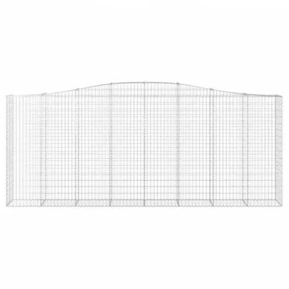 9 db íves horganyzott vas gabion kosár 400x50x160/180 cm
