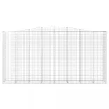 2 db íves horganyzott vas gabion kosár 400x50x200/220 cm